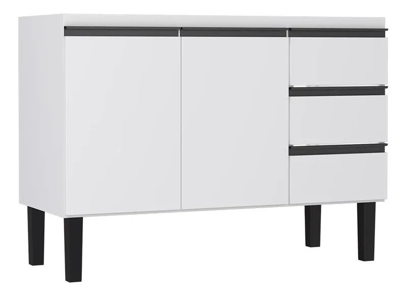 GABINETE AÇO P/ PIA 120 NETUNO BRANCO